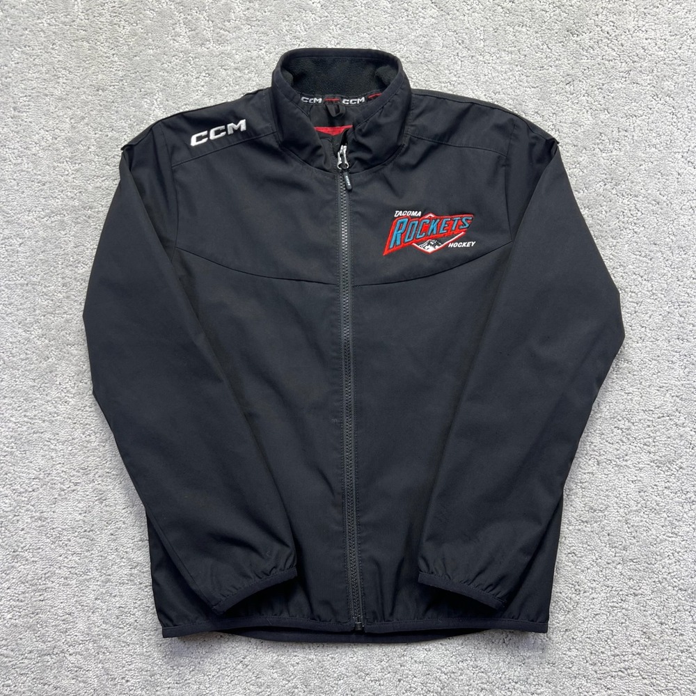 CCM Jacket Youth Medium Black Tacoma Rockets Full Zip Hockey Tactical Sportswear